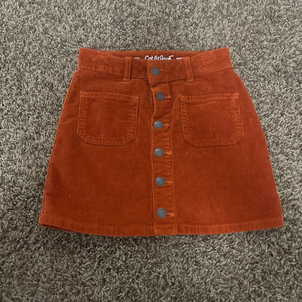 Cat & Jack Rust Corduroy Mini Skirt
